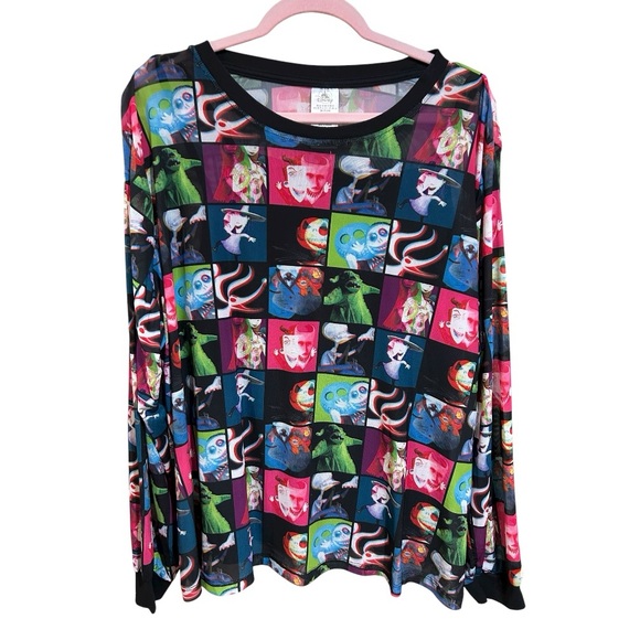 Disney Nightmare Before Christmas Top & Tank layered mesh sleeve - Picture 1 of 7